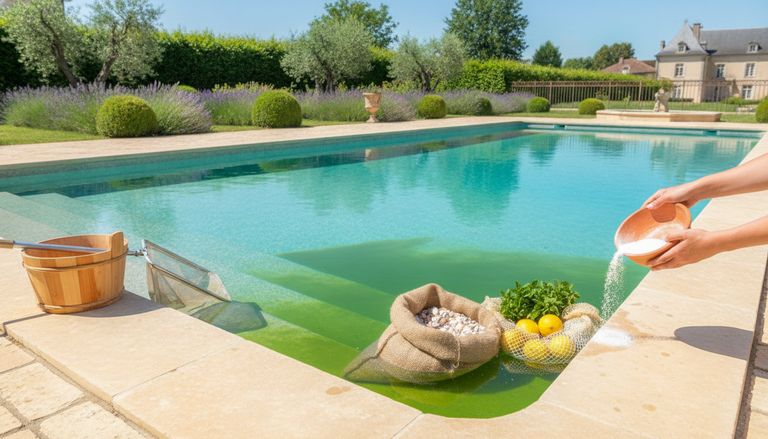 Eau de piscine verte : remèdes de grand-mère qui marchent